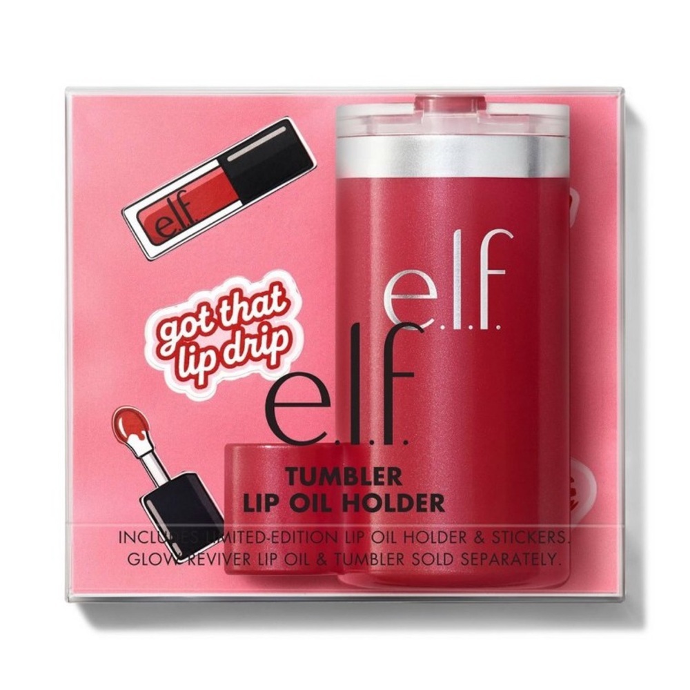 E.L.F Tumbler Lip Oil Holder- Red Delicious
